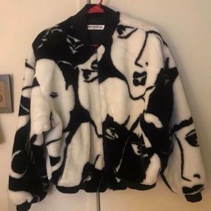 Donnybrook Adecco Picasso Print short length Faux Fur Coat.